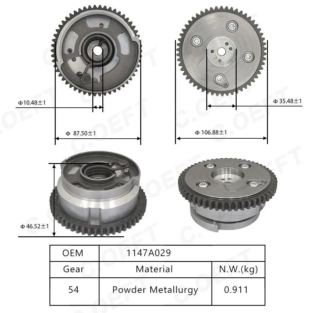 Для Mitsubishi 4J12 Регулируемая передача газораспределения Vavla 1147A029