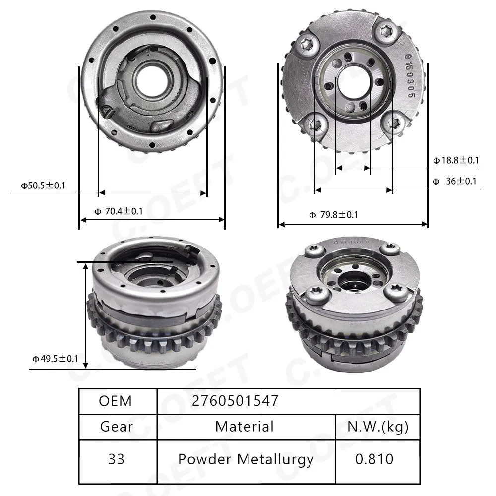 Для Mercedes Benz 276 V6 3.0 VVT Механизм газораспределения A2760501547
