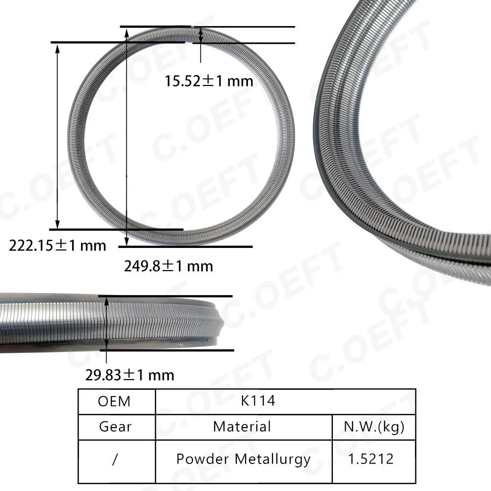 Для комплекта цепи ГРМ Toyota Auto Parts K114 и аксессуаров используется стальная ременная передача