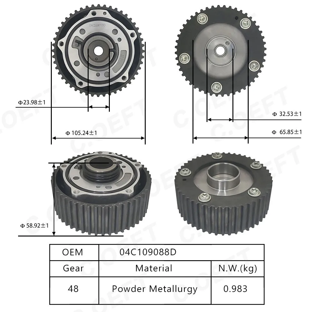 Для Volkswagen EA211 1.4T VVT Шестерня ГРМ 04C109088D