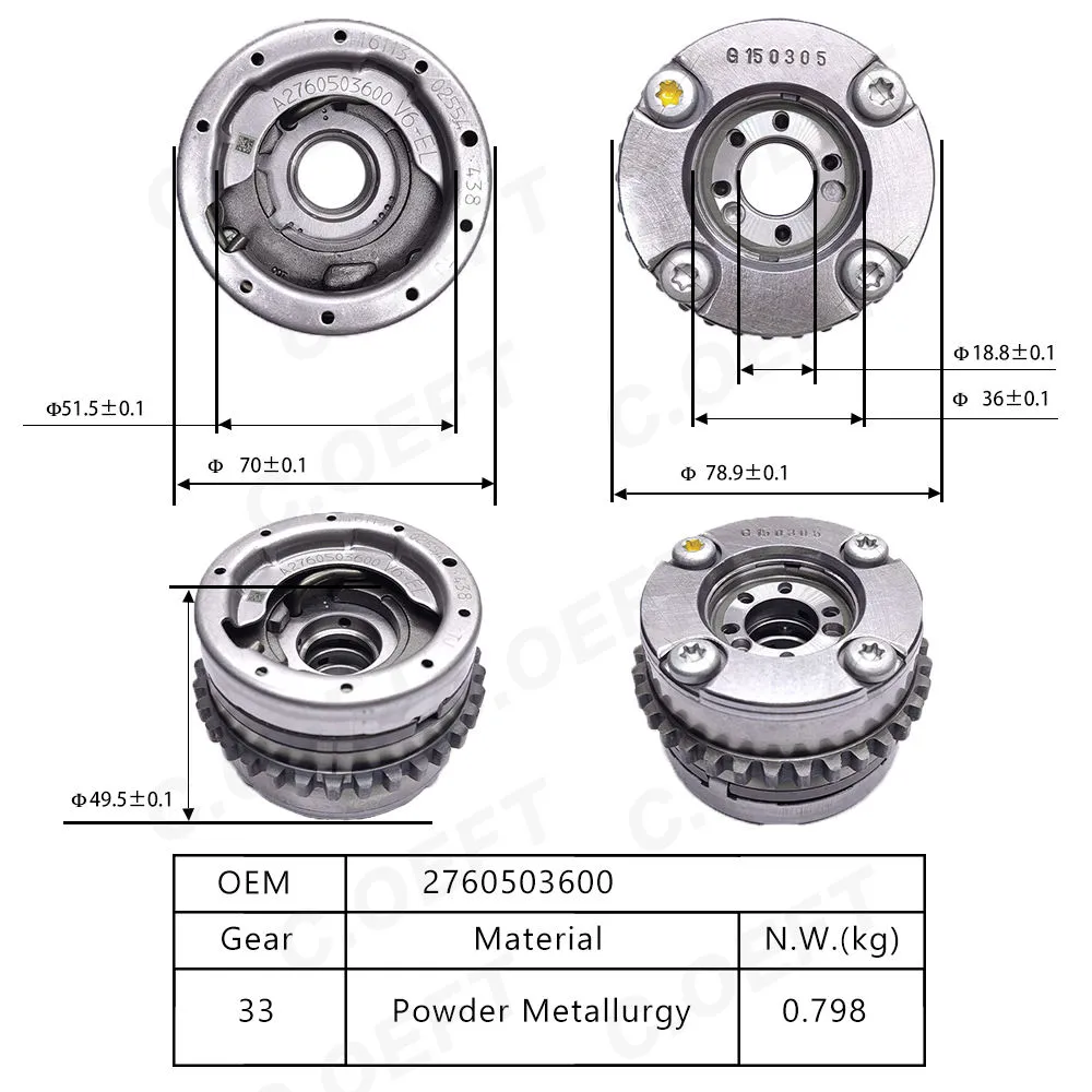 Для Mercedes 276 V6 3.0 VVT Механизм газораспределения 2760503600