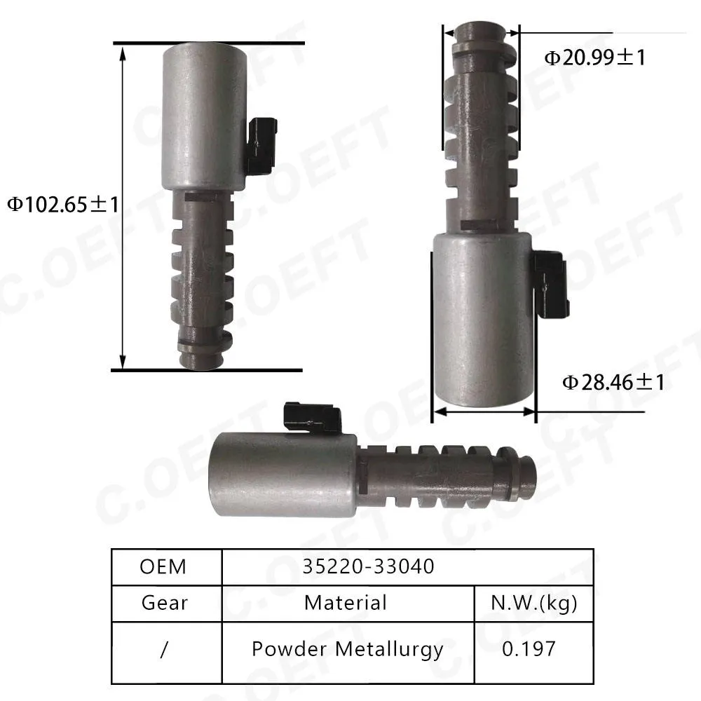 Для трансмиссионного клапана Toyota 35220-33040