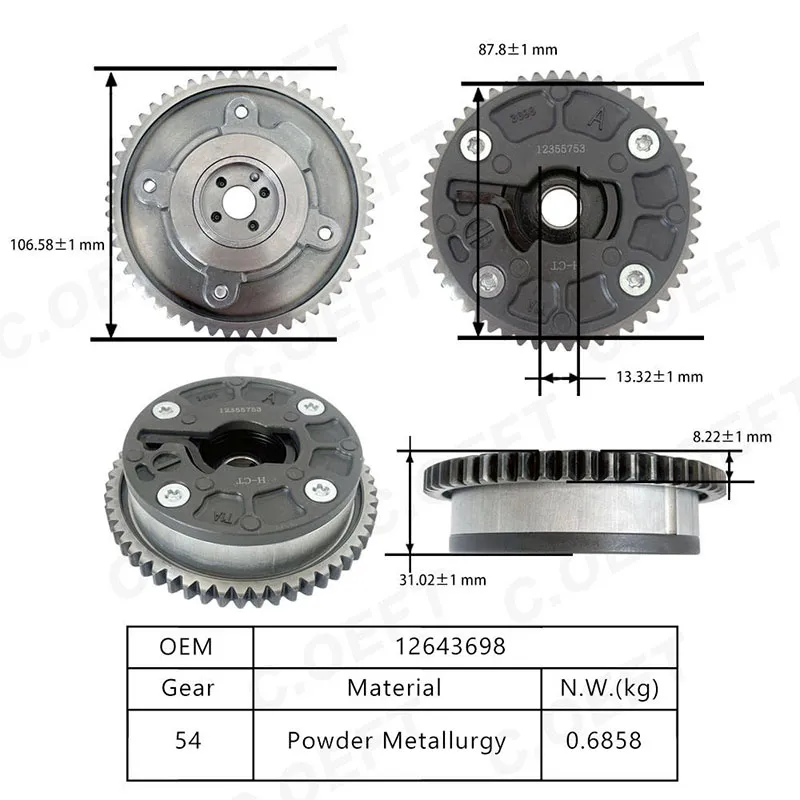 Для Buick Verano LE2 15E4E 14E4E 10E4E 1.4 1.5 VVT Механизм газораспределения 12643698