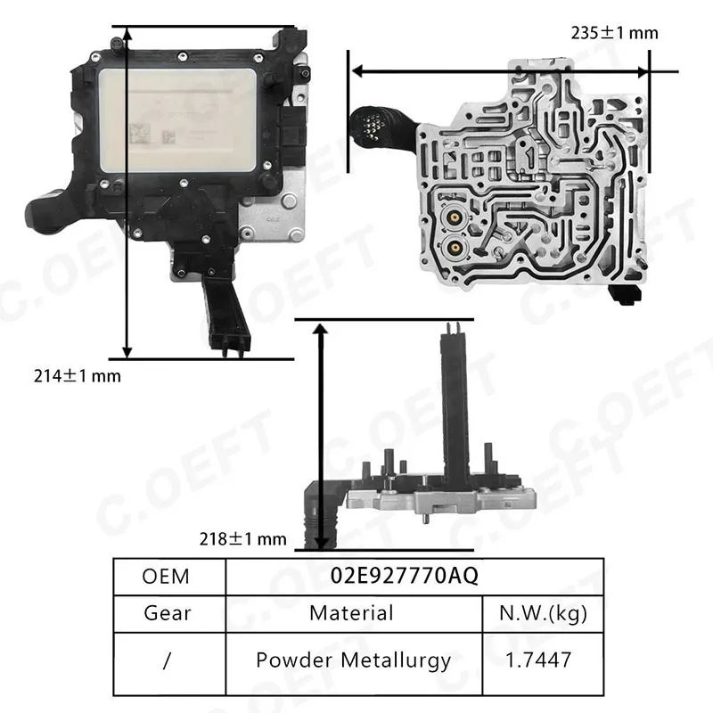 Для коробок передач Volkswagen Audi серии 02E Блок управления передачей TCU TCM Unit 02E927770AQ)
