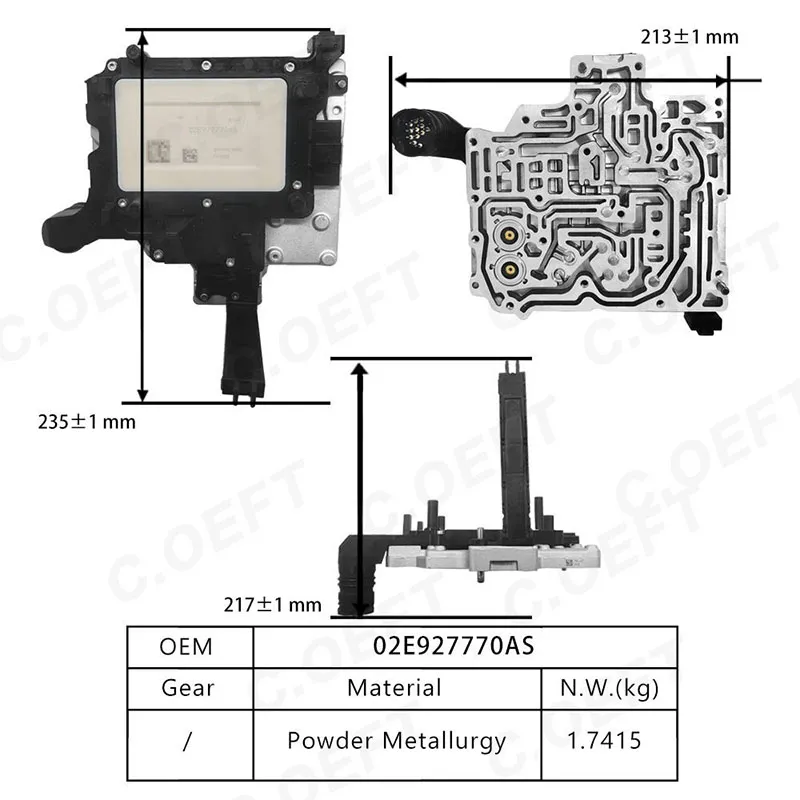 для Volkswagen Audi 02E Блок управления коробкой передач TCU TCM Unit 02E927770AS